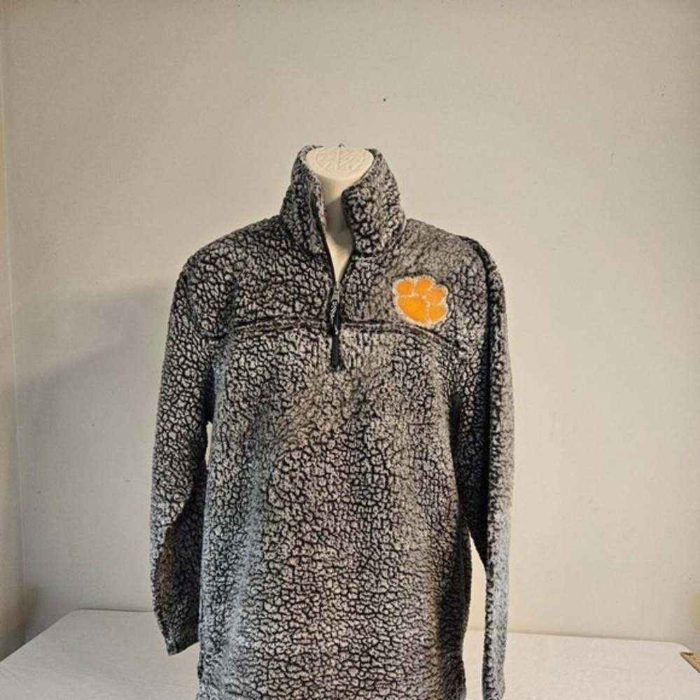 Boxercraft Clemson Tigers Sherpa Fleece Quarter Zip Pullover Gray XL NCAA NCAA